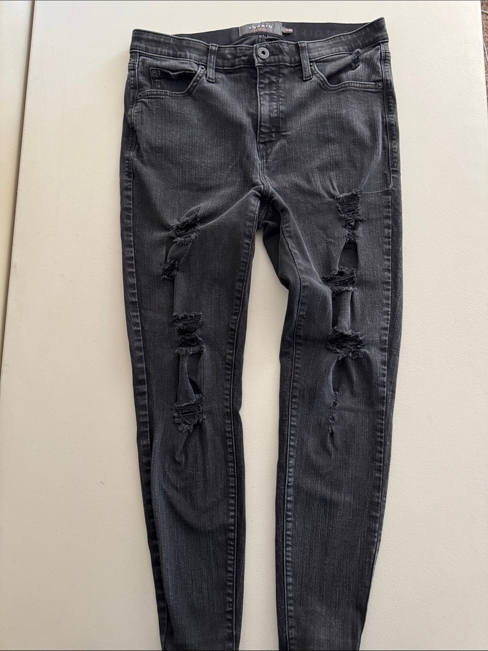 torrid Black Ripped Skinny Jeans